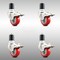 Service Caster 3 Inch 316SS Red Poly Swivel 1-7/8 Inch Expanding Stem Caster Set Lock Brake SCC-SS316TTLEX20S314-PPUB-RED-178-4 - alternate 1